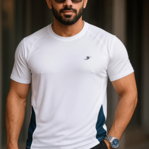 Men's White Sports T-Shirt – Lightweight