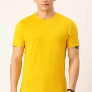 Men's Yellow Cotton T-Shirt